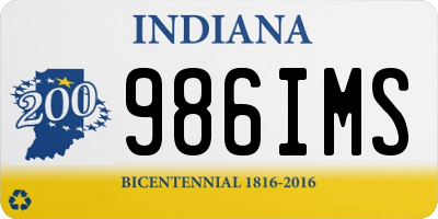 IN license plate 986IMS