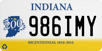 IN license plate 986IMY