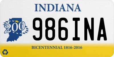 IN license plate 986INA