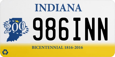 IN license plate 986INN