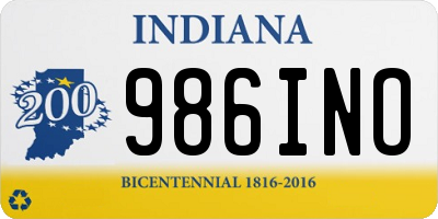 IN license plate 986INO