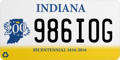 IN license plate 986IOG