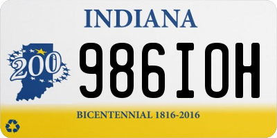 IN license plate 986IOH