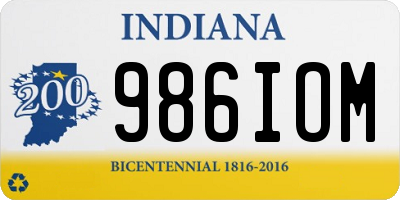 IN license plate 986IOM