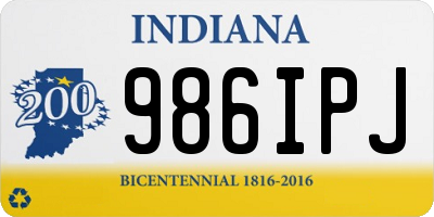 IN license plate 986IPJ