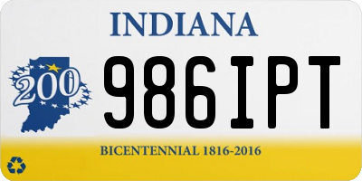 IN license plate 986IPT