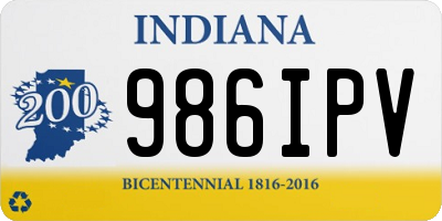 IN license plate 986IPV