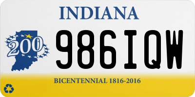 IN license plate 986IQW