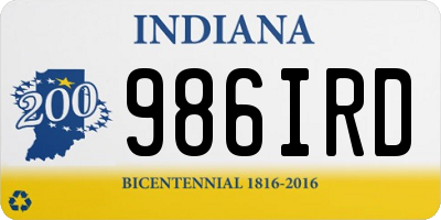 IN license plate 986IRD