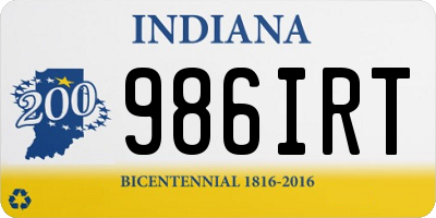 IN license plate 986IRT