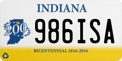 IN license plate 986ISA