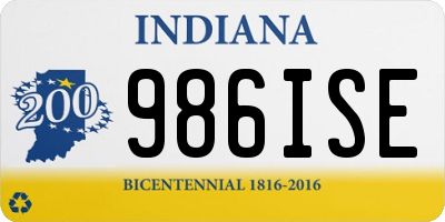 IN license plate 986ISE