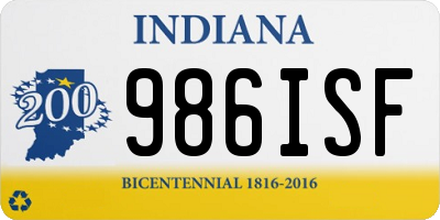 IN license plate 986ISF