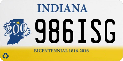 IN license plate 986ISG