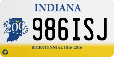 IN license plate 986ISJ