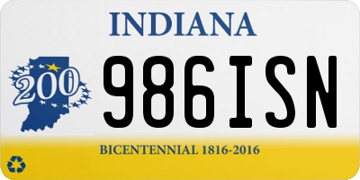 IN license plate 986ISN