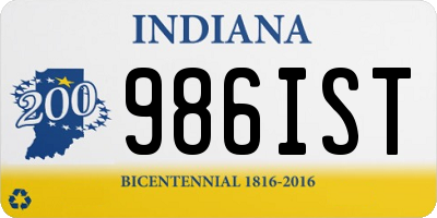 IN license plate 986IST