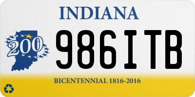IN license plate 986ITB