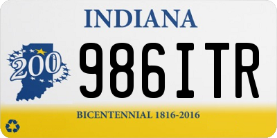 IN license plate 986ITR