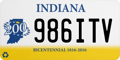 IN license plate 986ITV