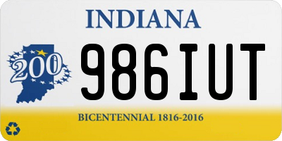 IN license plate 986IUT