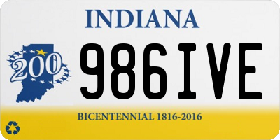 IN license plate 986IVE