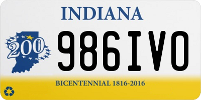 IN license plate 986IVO
