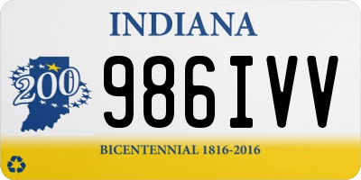 IN license plate 986IVV