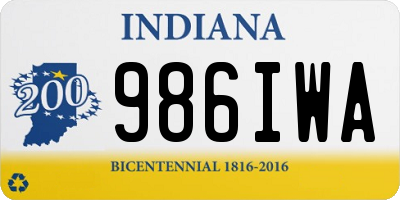 IN license plate 986IWA