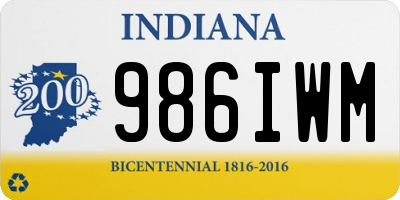 IN license plate 986IWM