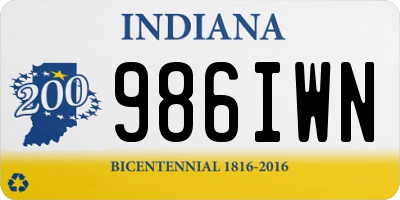 IN license plate 986IWN