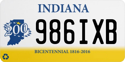 IN license plate 986IXB