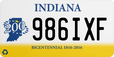 IN license plate 986IXF