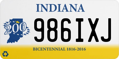 IN license plate 986IXJ