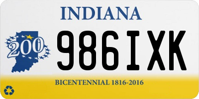 IN license plate 986IXK