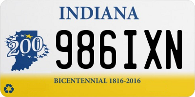 IN license plate 986IXN
