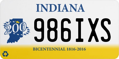 IN license plate 986IXS