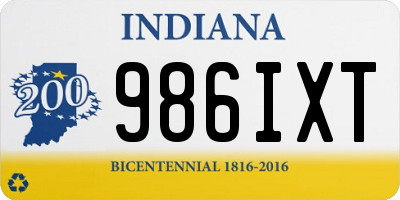IN license plate 986IXT