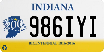 IN license plate 986IYI