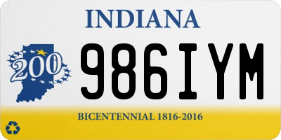 IN license plate 986IYM