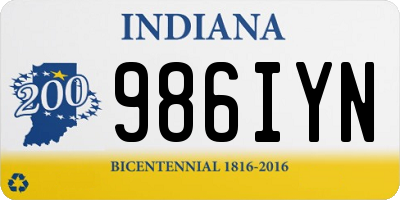 IN license plate 986IYN