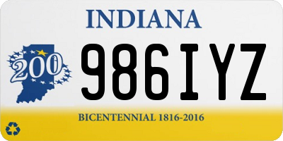 IN license plate 986IYZ