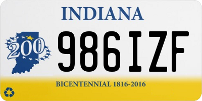 IN license plate 986IZF