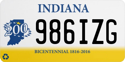 IN license plate 986IZG