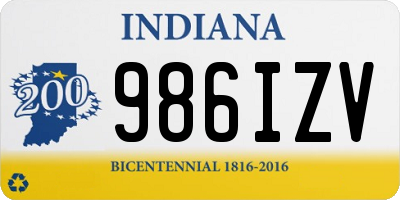 IN license plate 986IZV