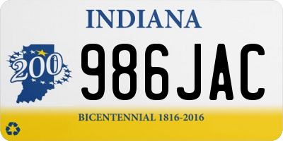 IN license plate 986JAC