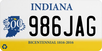 IN license plate 986JAG