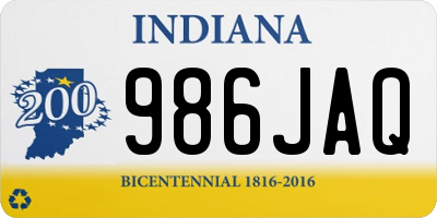 IN license plate 986JAQ