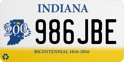 IN license plate 986JBE