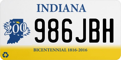 IN license plate 986JBH